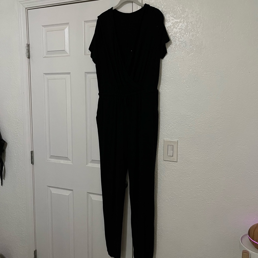 black jumpsuit